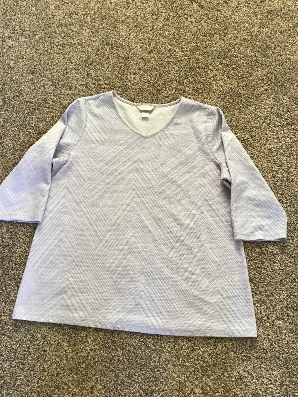 🦋 C.J. Banks Lavender 3/4 Sleeve Top Sz xl